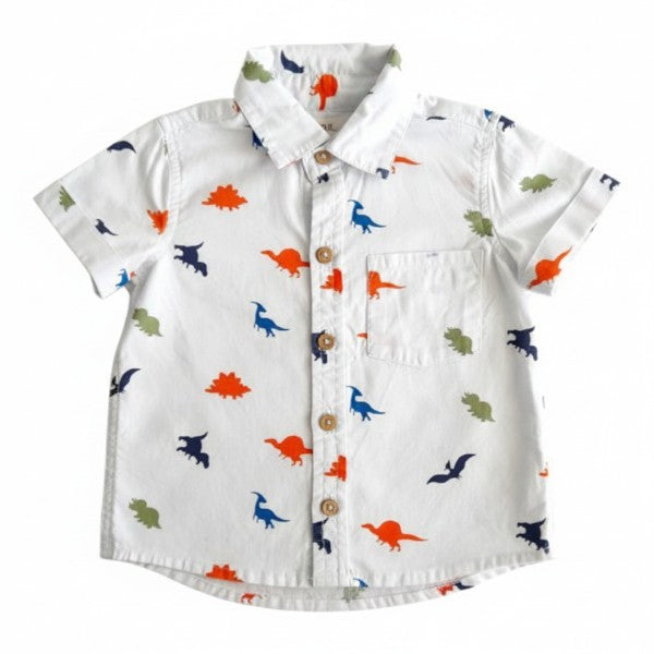 Camisa Manga Corta Tela Diseños Marca Infanti 6 M Estado Casi tiki