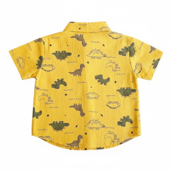 Camisa Manga Corta Tela Amarillo Marca Otra 0-3 M Estado Casi tiki