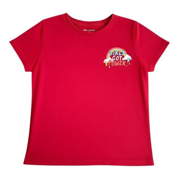 Polera manga corta Algodón Burdeo Marca Old Navy 8 A Estado Casi tiki