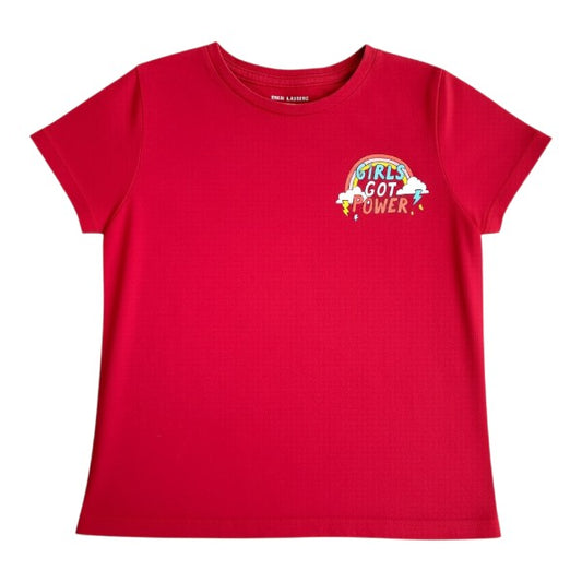 Polera manga corta Algodón Burdeo Marca Old Navy 8 A Estado Casi tiki