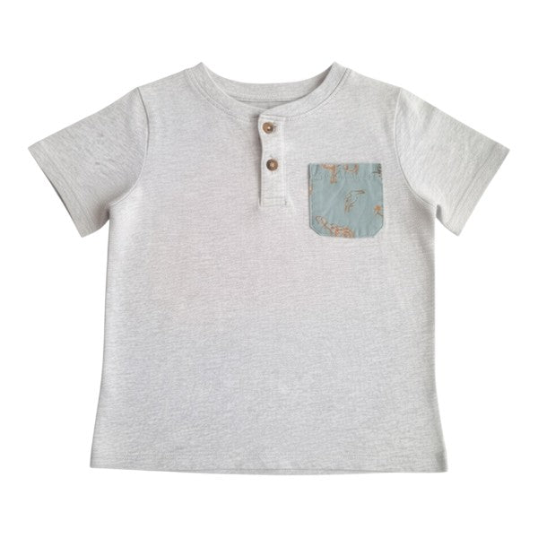 Polera manga corta Algodón Gris Marca Garanimals 4 A Estado Casi tiki