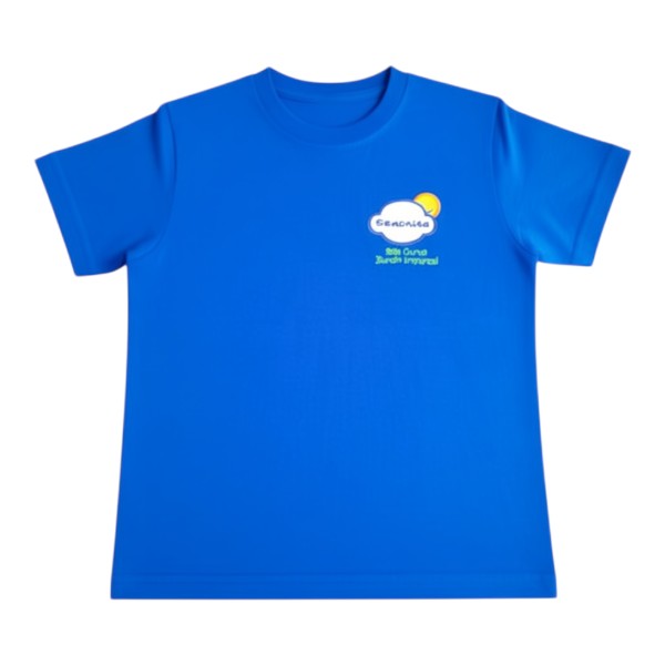 Polera manga corta Algodón Azul Marca Otra 6 A Estado Casi tiki