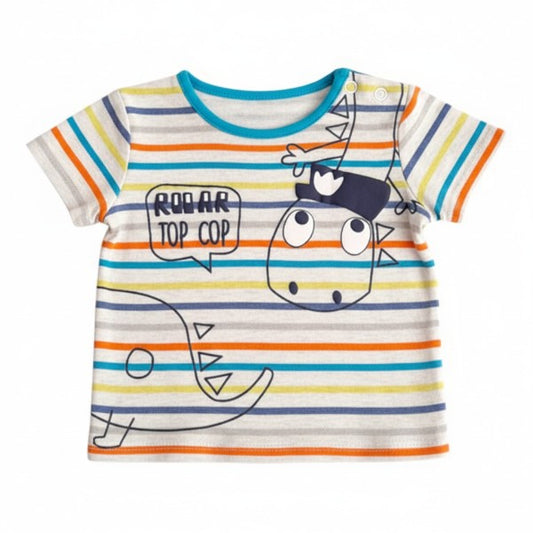 Polera manga corta Algodón Multicolor Marca Urb 6 M Estado Casi tiki