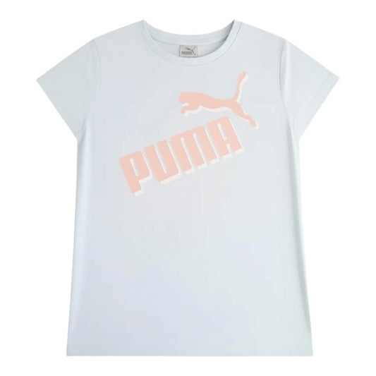 Polera manga corta Algodón Celeste Marca Puma 7 A Estado Casi tiki
