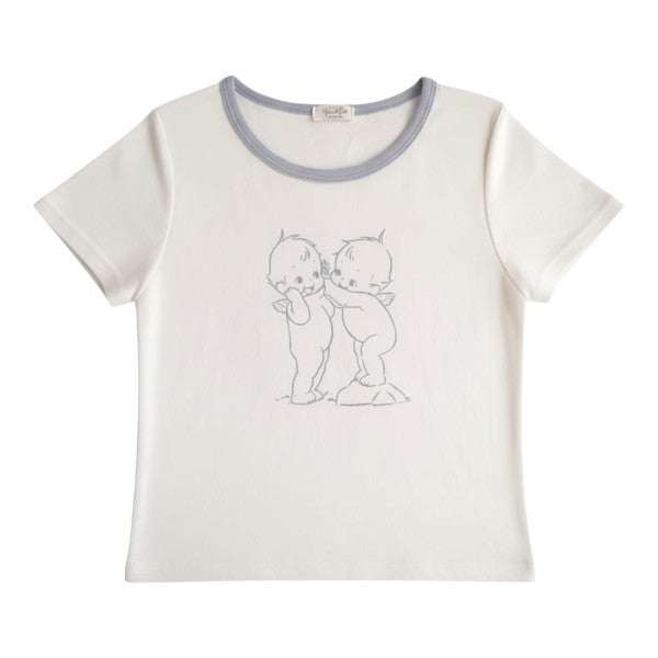 Polera manga corta Algodón Crema Marca Otra 6 A Estado Casi tiki