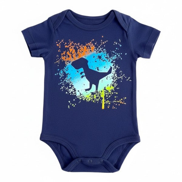 Body Manga Corta Algodón Azul Marca All basics 0-3 M Estado Casi tiki