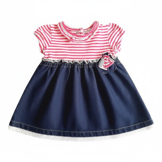 Vestido Manga Corta Algodón Multicolor Marca Opaline 6 M Estado Tiki taka