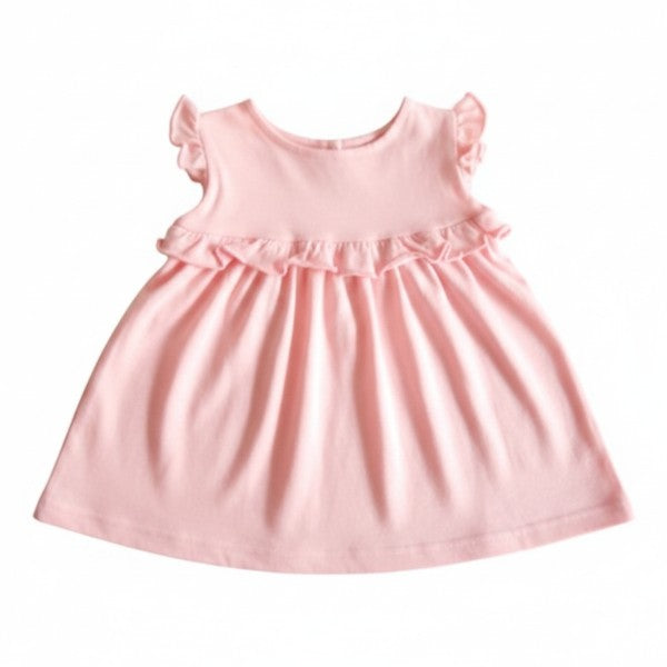 Vestido Manga Corta Algodón Rosa Marca Urb 3-6 M Estado Casi tiki