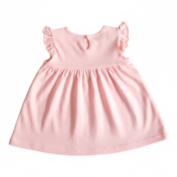 Vestido Manga Corta Algodón Rosa Marca Urb 3-6 M Estado Casi tiki