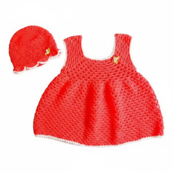 Vestido Manga Corta Tejido Naranja Marca Otra 3-6 M Estado Tiki taka