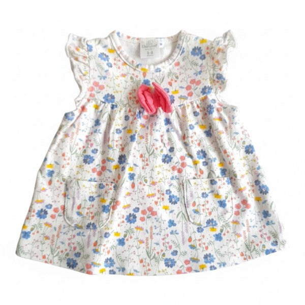 Vestido Manga Corta Algodón Diseños Marca Baby harvest 3-6 M Estado Casi tiki