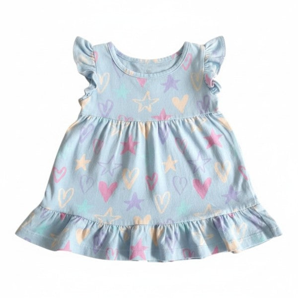 Vestido Manga Corta Algodón Diseños Marca All basics 6 M Estado Casi tiki