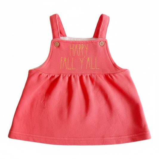 Vestido Manga Corta Algodón Rosa Marca Otra 0-3 M Estado Casi tiki