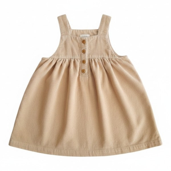 Vestido Manga Corta Cotelé Café Marca Yamp! 9-12 M Estado Casi tiki