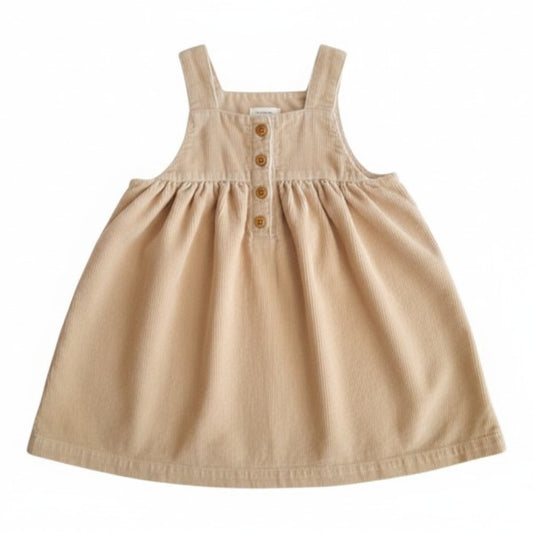 Vestido Manga Corta Cotelé Café Marca Yamp! 9-12 M Estado Casi tiki