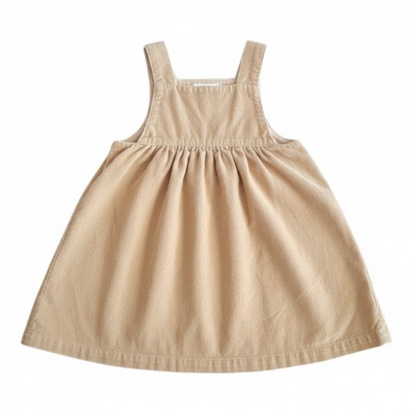 Vestido Manga Corta Cotelé Café Marca Yamp! 9-12 M Estado Casi tiki
