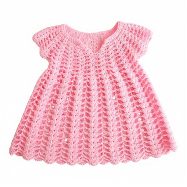Vestido Manga Corta Tejido Rosa Marca Otra 6-9 M Estado Tiki taka