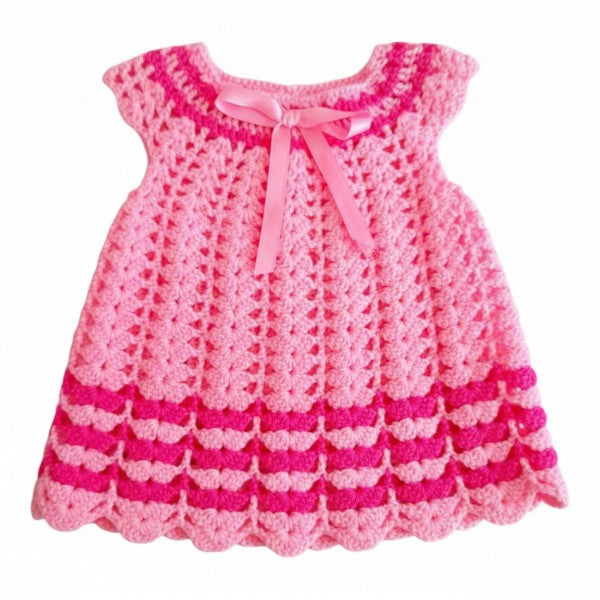 Vestido Manga Corta Tejido Rosa Marca Otra 9 M Estado Tiki taka