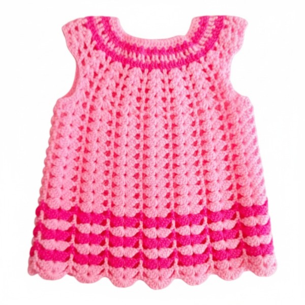 Vestido Manga Corta Tejido Rosa Marca Otra 9 M Estado Tiki taka