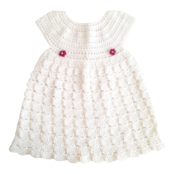 Vestido Manga Corta Tejido Blanco Marca Otra 9-12 M Estado Tiki taka