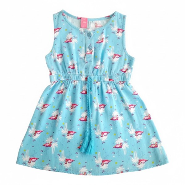 Vestido Manga Corta Tela Celeste Marca Boulevard 9 M Estado Casi tiki