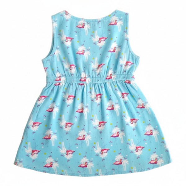 Vestido Manga Corta Tela Celeste Marca Boulevard 9 M Estado Casi tiki