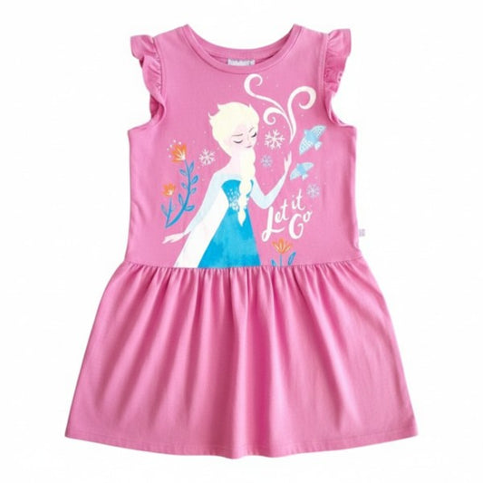 Vestido Manga Corta Algodón Lila Marca Disney 8 A Estado Casi tiki