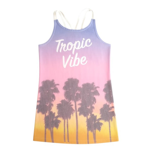 Vestido Manga Corta Algodón Multicolor Marca Otra 5 A Estado Casi tiki