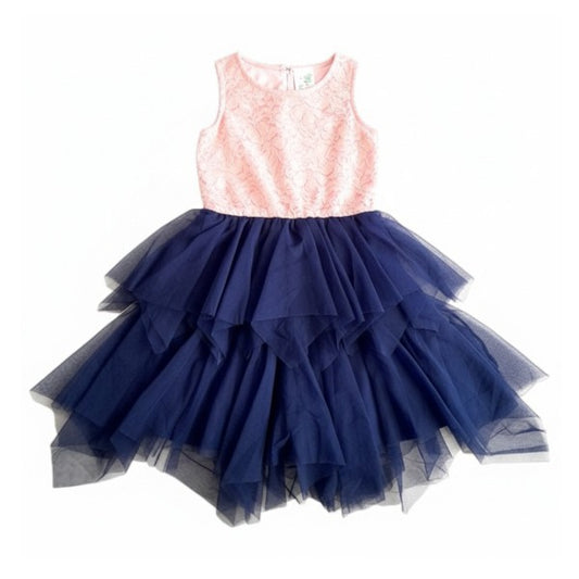 Vestido Manga Corta Tul Multicolor Marca Otra 6 A Estado Tiki taka