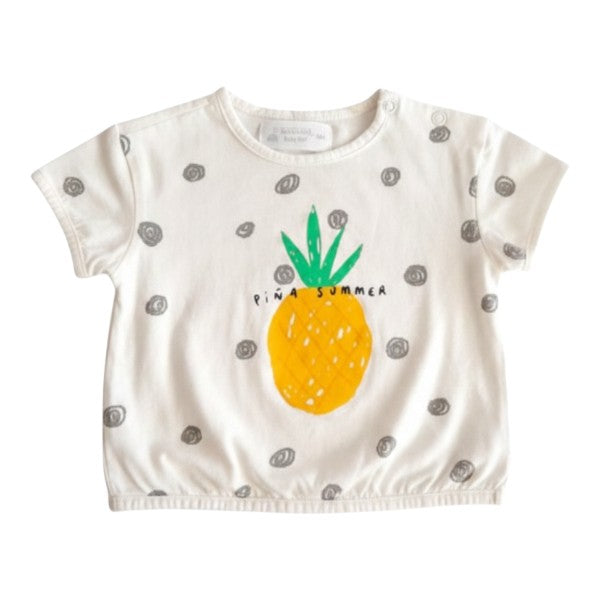 Polera manga corta Algodón Diseños Marca Boulevard 9 M Estado Casi tiki