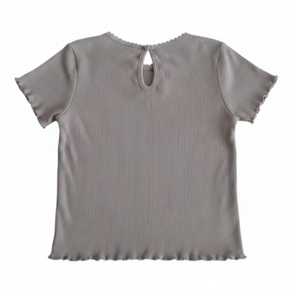 Polera manga corta Algodón Gris Marca Otra 6 M Estado Casi tiki
