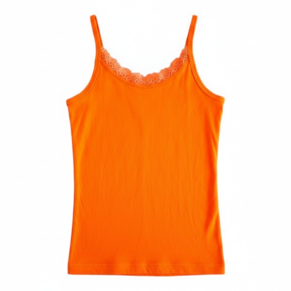 Polera manga corta Algodón Naranja Marca Otra 5 A Estado Casi tiki