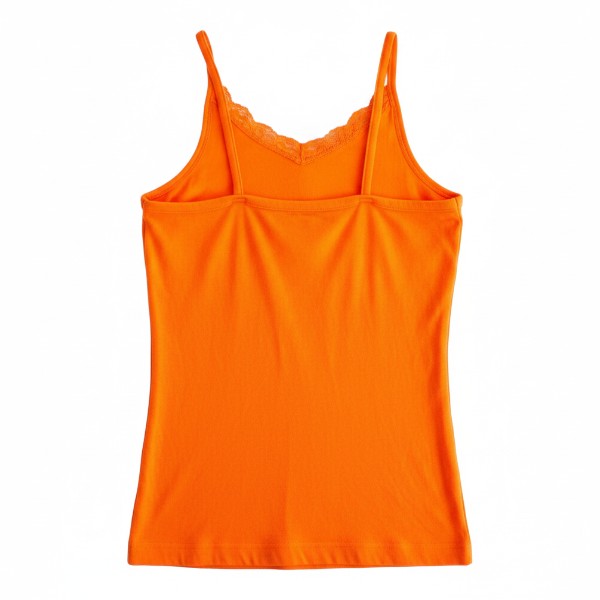Polera manga corta Algodón Naranja Marca Otra 5 A Estado Casi tiki