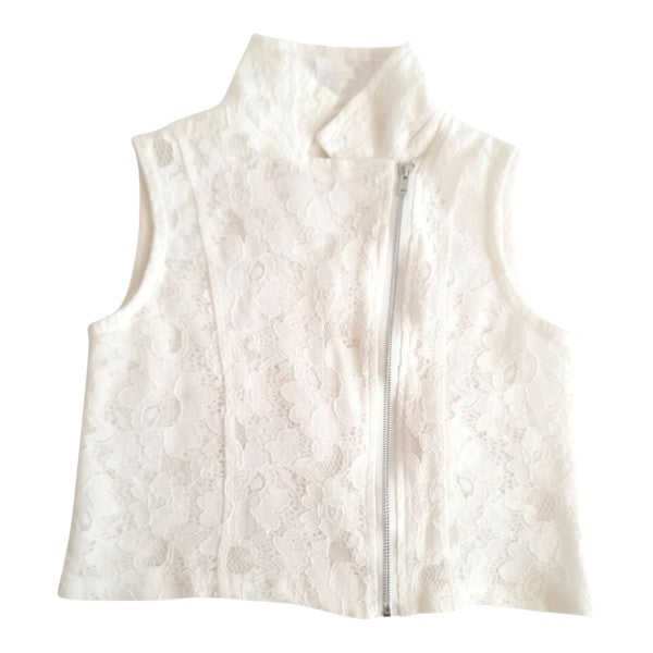 Blusa Manga Corta Tejido Blanco Marca Otra 8 A Estado Casi tiki