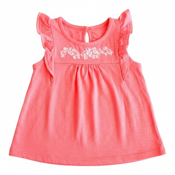 Polera manga corta Algodón Rosa Marca Cherokee 9 M Estado Casi tiki