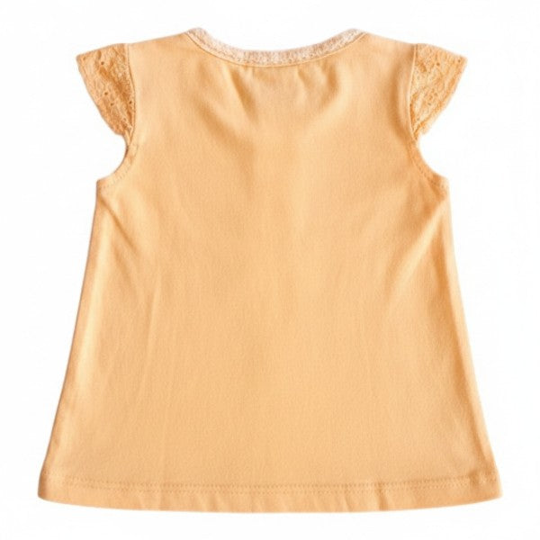 Polera manga corta Algodón Naranja Marca Baby harvest 6-9 M Estado Casi tiki