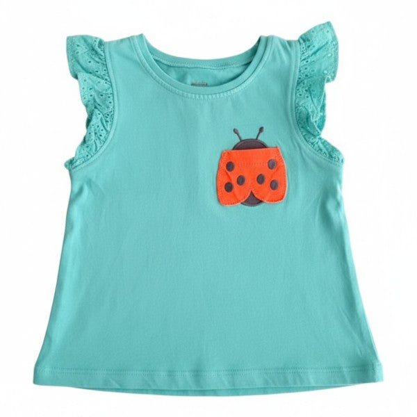 Polera manga corta Algodón Verde Marca Otra 3-6 M Estado Casi tiki