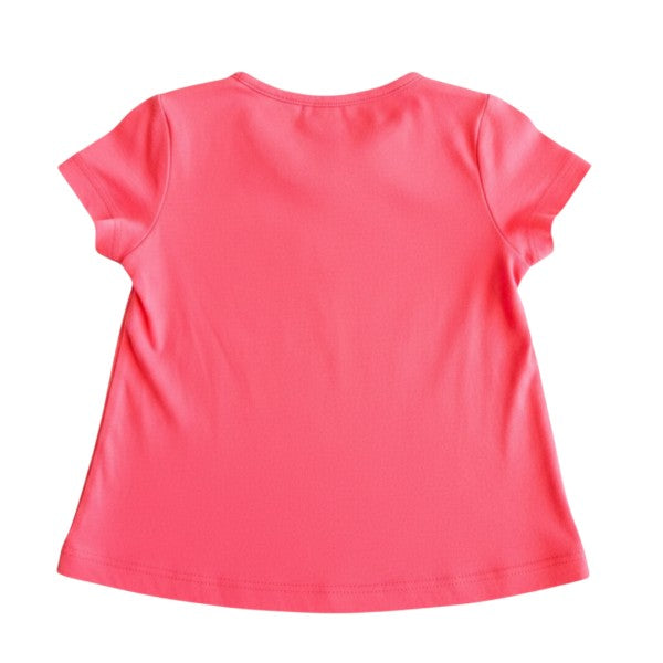 Polera manga corta Algodón Rosa Marca Infanti 0-3 M Estado Casi tiki