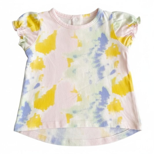 Polera manga corta Algodón Multicolor Marca Tribu 6 M Estado Casi tiki