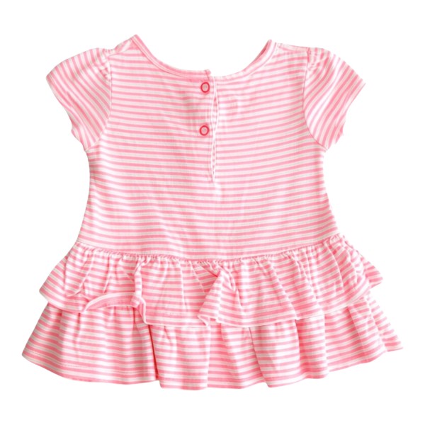 Polera manga corta Algodón Rosa Marca Otra 6-9 M Estado Casi tiki
