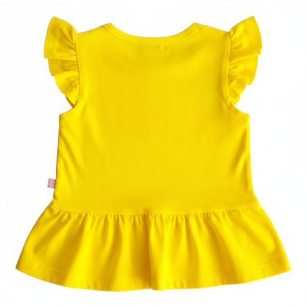 Polera manga corta Algodón Amarillo Marca Otra 9 M Estado Tiki taka