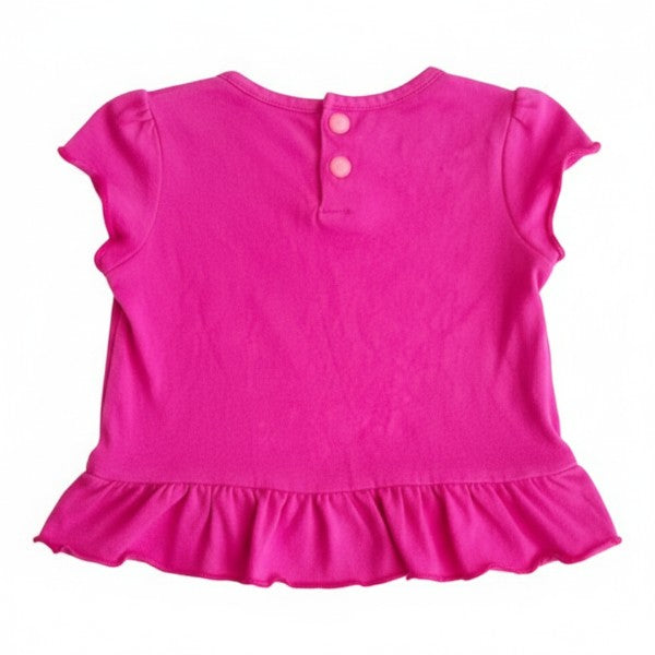Polera manga corta Algodón Morado Marca Otra 6-9 M Estado Casi tiki