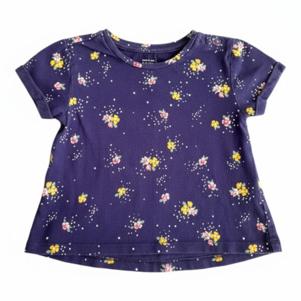 Polera manga corta Algodón Diseños Marca Figaro 6-9 M Estado Casi tiki