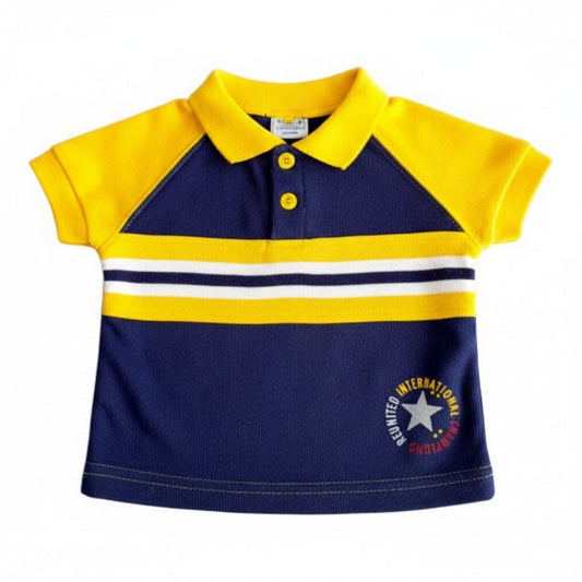 Polera manga corta Piqué Multicolor Marca Otra 6-9 M Estado Casi tiki