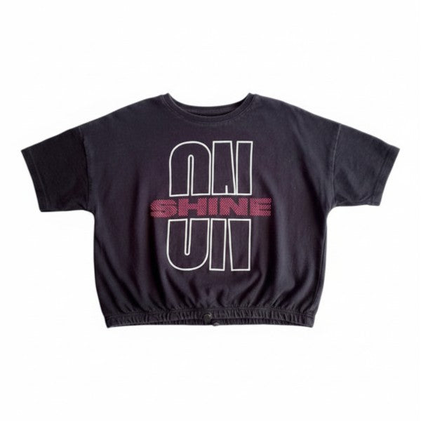 Polera manga corta Algodón Negro Marca Otra 10 A Estado Casi tiki