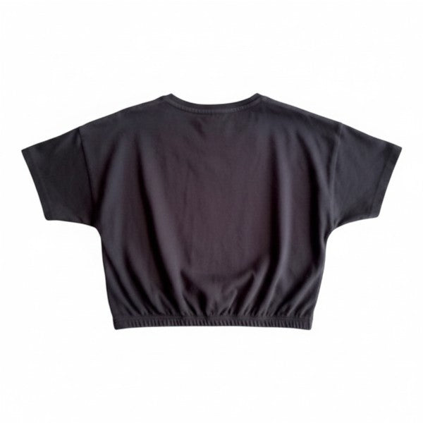 Polera manga corta Algodón Negro Marca Otra 10 A Estado Casi tiki