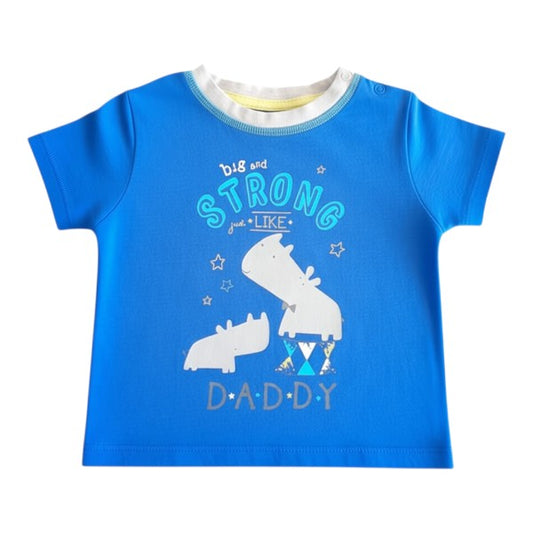 Polera manga corta Algodón Azul Marca Otra 3-6 M Estado Casi tiki