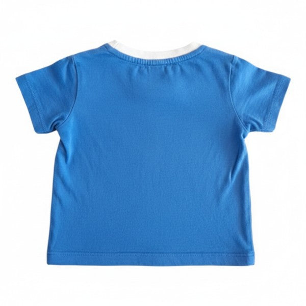 Polera manga corta Algodón Azul Marca Otra 3-6 M Estado Casi tiki