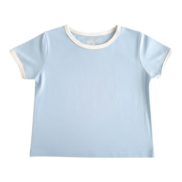 Polera manga corta Algodón Celeste Marca Otra 5 A Estado Casi tiki