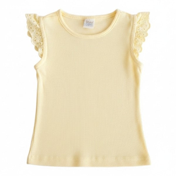 Polera manga corta Tejido Amarillo Marca Yamp! 9 M Estado Tiki taka